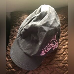 Black Bike Cap with Pink Duck Print- 963 $20 or $15 w/offer